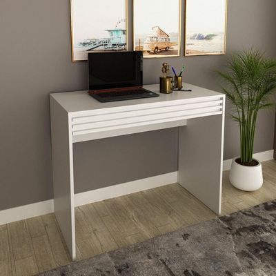 Escrivaninha-mesa Escritório 90cm Com 1 Gaveta Multimóveis Cr25261 Branco Branco