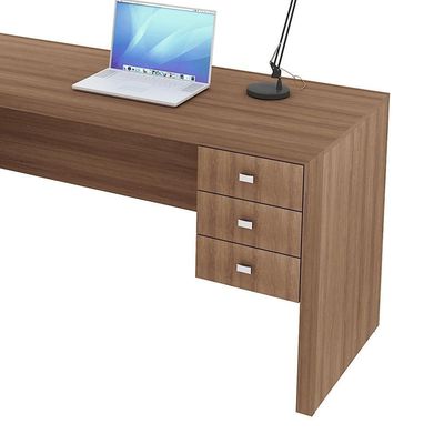 Mesa Escritório De Canto Multimóveis Vcr25016 Amêndoa