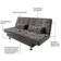 Sofá Cama 3 Lugares 1,84m Andradas Veludo Suede Cinza Mamflex Cinza