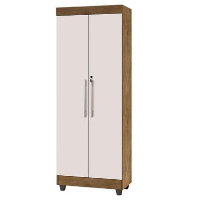 Armário Multiuso Lavanderia Com Chave 2 Portas 1,80m Texas Jequitibá / Off White J&a Jequajequitibá/