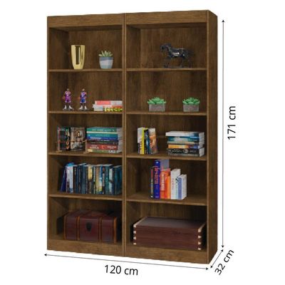 Estante Livreiro Multi 8 Prateleiras 1,71m Office Jequitiba J&a Jequitibá