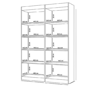 Estante Livreiro Multi 8 Prateleiras 1,71m Office Jequitiba J&a Jequitibá