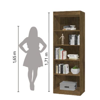 Estante Livreiro Multi 4 Prateleiras 1,71m Office Jequitibá J&a Jequitibá