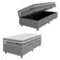 Cama Box Baú Colchão Solteiro Molas Ensacadas Euro In Up 88x188x67cm Cinza - Branco Probel Cinza