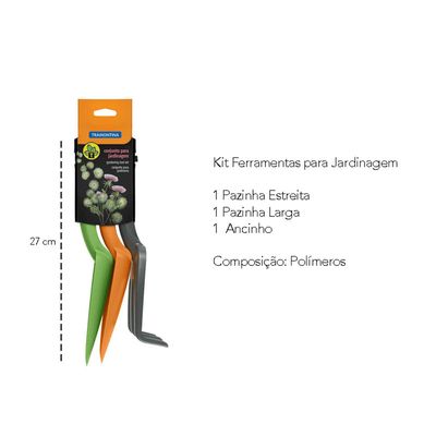 Avental Marrom Unissex e Kit Ferramentas de Jardinagem