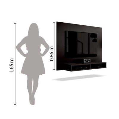 Painel Para Tv Até 42 Polegadas 1,20m Fox New Preto Preto