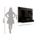 Painel Para Tv Até 42 Polegadas 1,20m Fox New Preto Preto