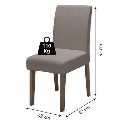 Conjunto De Mesa Sala De Jantar Athenas Redonda 4 Cadeiras Trieste Cedro / Off White / Mascavo Dobuê