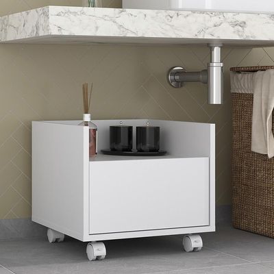 Gabinete Armário Banheiro 40Cm Com Rodízios MultimóveisV5035
