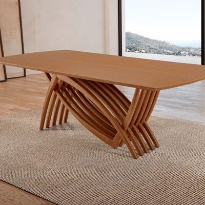 Mesa Para Sala De Jantar Vênus Moderna Mobília Cinamomo Imbuia