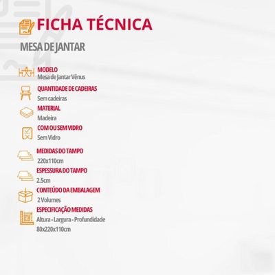 Mesa Para Sala De Jantar Vênus Moderna Mobília Cinamomo Imbuia