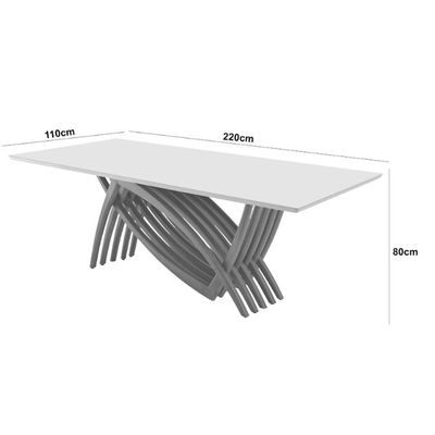 Mesa Para Sala De Jantar Vênus Moderna Mobília Cinamomo Imbuia