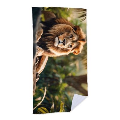 Toalha De Praia Glamorous Lion  criativas e clássicas