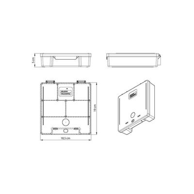 Organizador Plástico 7.1/2 Polegada Tramontina Com Tampa Transparente E Divisórias