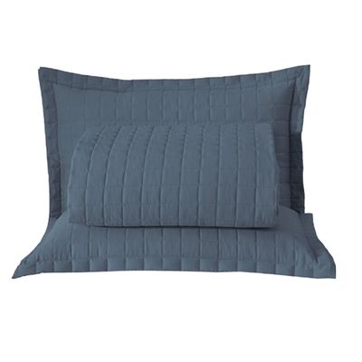 Kit Cobre Leito Colcha Monaco King Dupla Face 3 Peças - Azul