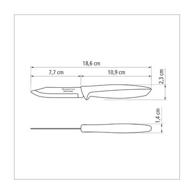 Faca Para Legumes E Frutas Tramontina Plenus Com Lamina Em Aço Inox E Cabo De Polipropileno
