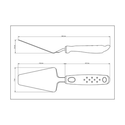 Espatula Para Pizza Tramontina Utilita Em Aço Inox Com Cabo De Polipropileno Preto