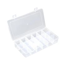 Organizador Plástico com 18 Divisórias 23,5x12x4,5cm Translúcido Cores Diversas - Item Sortido