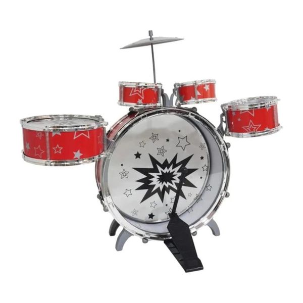 Super Bateria Rock Star Vermelho Dó Ré Mi Fun Multikids - BR1533 BR1533 Super Bateria Rock Star Vermelho Dó Ré Mi Fun Multikids - BR1533 BR1533