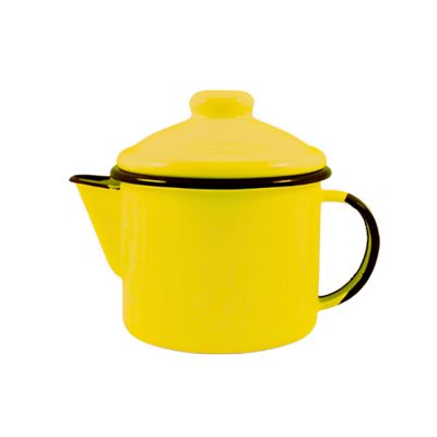 Bule para chá 10 Esmaltado Amarelo 600 ml - Ewel
