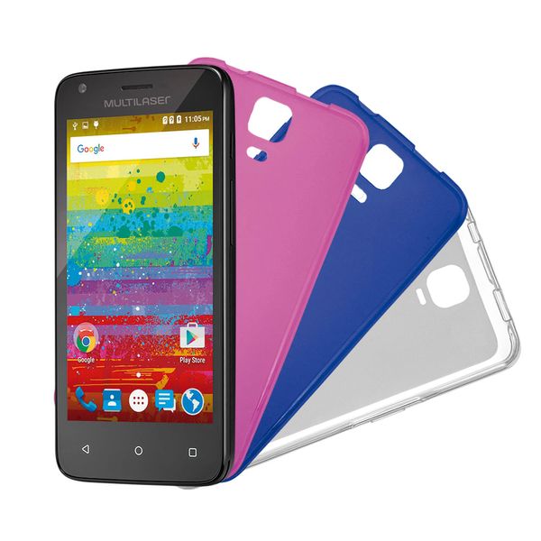 Smartphone MS45S TEEN Preto 3G Tela 4.5 Câmera 5MP + 3MP Quad Core 8GB Android 6.0 - P9038 Copy P9038 Copy