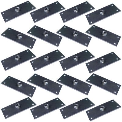 Kit 20 Chapinhas Chapa Reta Fixação Pés Palito Rosca 5/16 Zincada G59