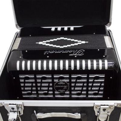 Acordeon 8 Baixos 21 Botões TA 821BS Preto Thommasi