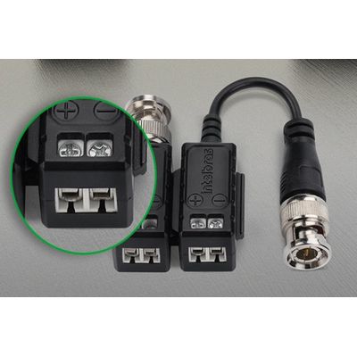 Kit 04 Balun Passivo Transmissor De Vídeo Cftv 4K Com Borne Intelbras VB 500 P Acessório Conector Para Câmeras De Segurança
