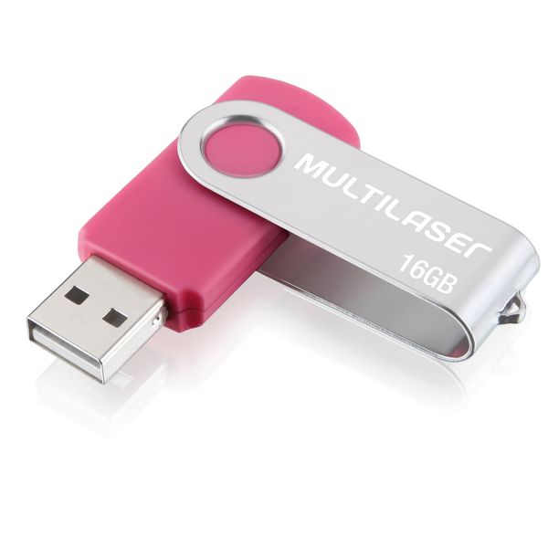 Pen Drive Twist 16GB USB Leitura 10MB/s e Gravação 3MB/s Rosa Multilaser - PD688 PD688 Pen Drive Twist 16GB USB Leitura 10MB/s e Gravação 3MB/s Rosa Multilaser - PD688 PD688