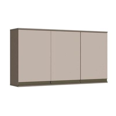Armário Aéreo P/ Cozinha Connect C/ 3 Portas 120cm Duna/cristal - Henn