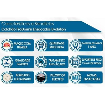Cama Box King: Colchão Molas Masterpocket Ensacadas Probel Evolution + Base Bege(193X203)