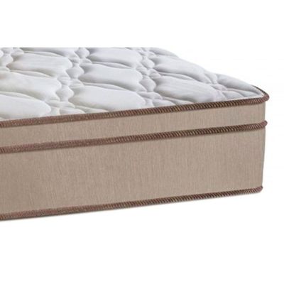 Cama Box Casal: Colchão Molas Castor Pocket Revolution Híbrido + Base Crc Suede Marrom(138X188)