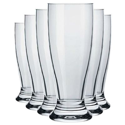 Conjunto de Copos para Cerveja Nadir Munich 200 ml - 6 Peças Transparente