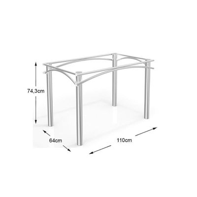 Base De Mesa P/ Cozinha Elba M004 S/ Tampo Cromado - Kappesberg