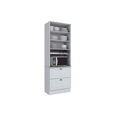 Paneleiro De Cozinha Americana C/ 2 Portas E 2 Gavetas (1 Forno) 71,5cm Branco - Henn