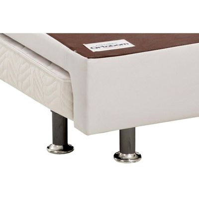 Cama Box Base C/auxiliar Casal Revolution Courano White (138x188) - Ortobom