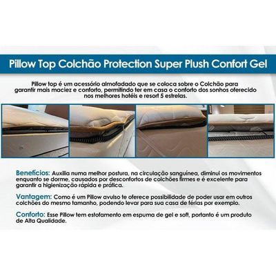 Pillow Top Colchão Queen Protection Super Plush Confort (158x198) - Probel