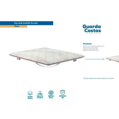 Pillow Top Colchão Queen Protection Super Plush Confort (158x198) - Probel