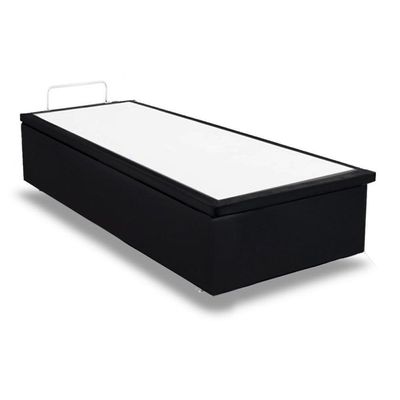 Cama Box Baú Queen Universal Suede Nero Black (158x198x35) - Ortobom