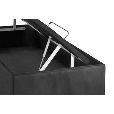 Cama Box Baú Queen Universal Suede Gray (158x198x35) - Ortobom