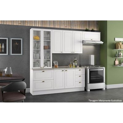 Armário De Geladeira P/ Cozinha Americana C/ 1 Porta Basculante Branco - Henn