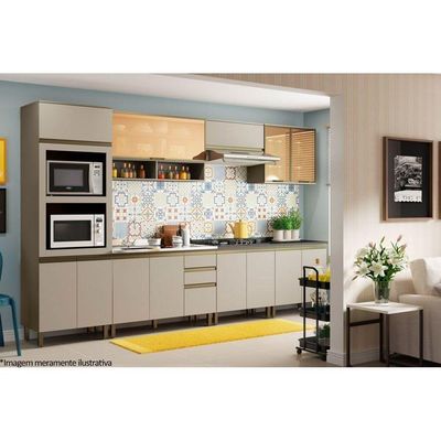 Armário De Cozinha Modulado Connect C/ 2 Portas C/vidro Duna - Henn