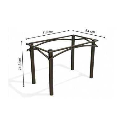 Base Mesa De Jantar Elba M004 S/ Tampo Níquel - Kappesberg