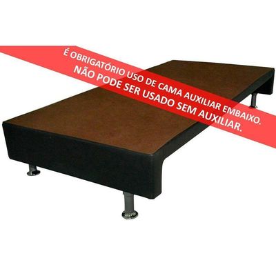 Cama Box Base C/auxiliar Casal Revolution Courano Nero Black (138x188) - Ortobom