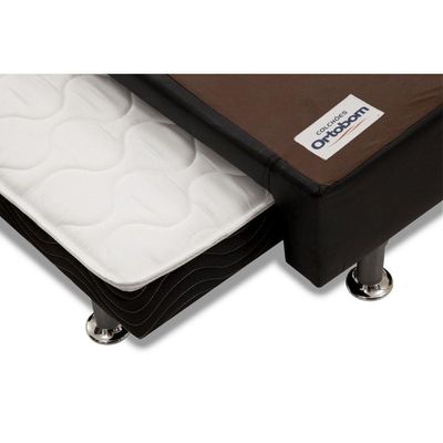 Cama Box Base C/auxiliar Casal Revolution Courano Nero Black (138x188) - Ortobom