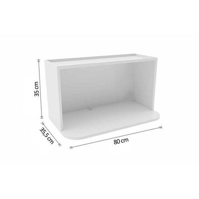 Nicho Para Cozinha P/ Microondas 80cm Branco - Bertolini