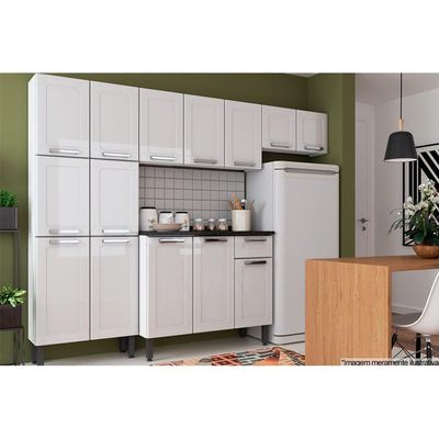 Paneleiro De Cozinha Múltipla 6036 6 Portas 70cm Branco - Bertolini