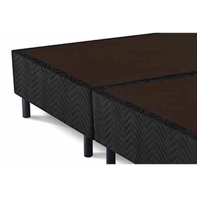 Cama Box Base Viúva Universal Suede Black (128x188x20) - Costa Rica