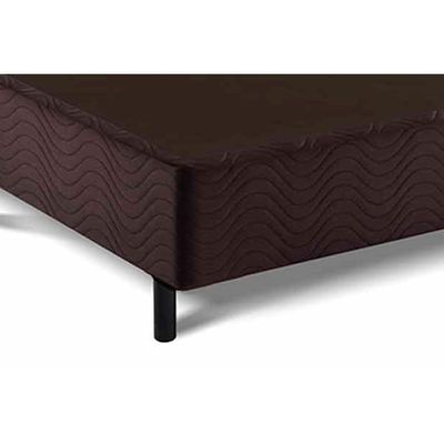 Cama Box Base Solteiro Universal Suede Brown (88x188x20) - Costa Rica