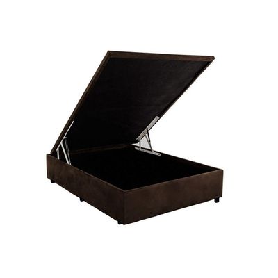Cama Box Baú Casal Suede Brown (138x188x35) Costa Rica